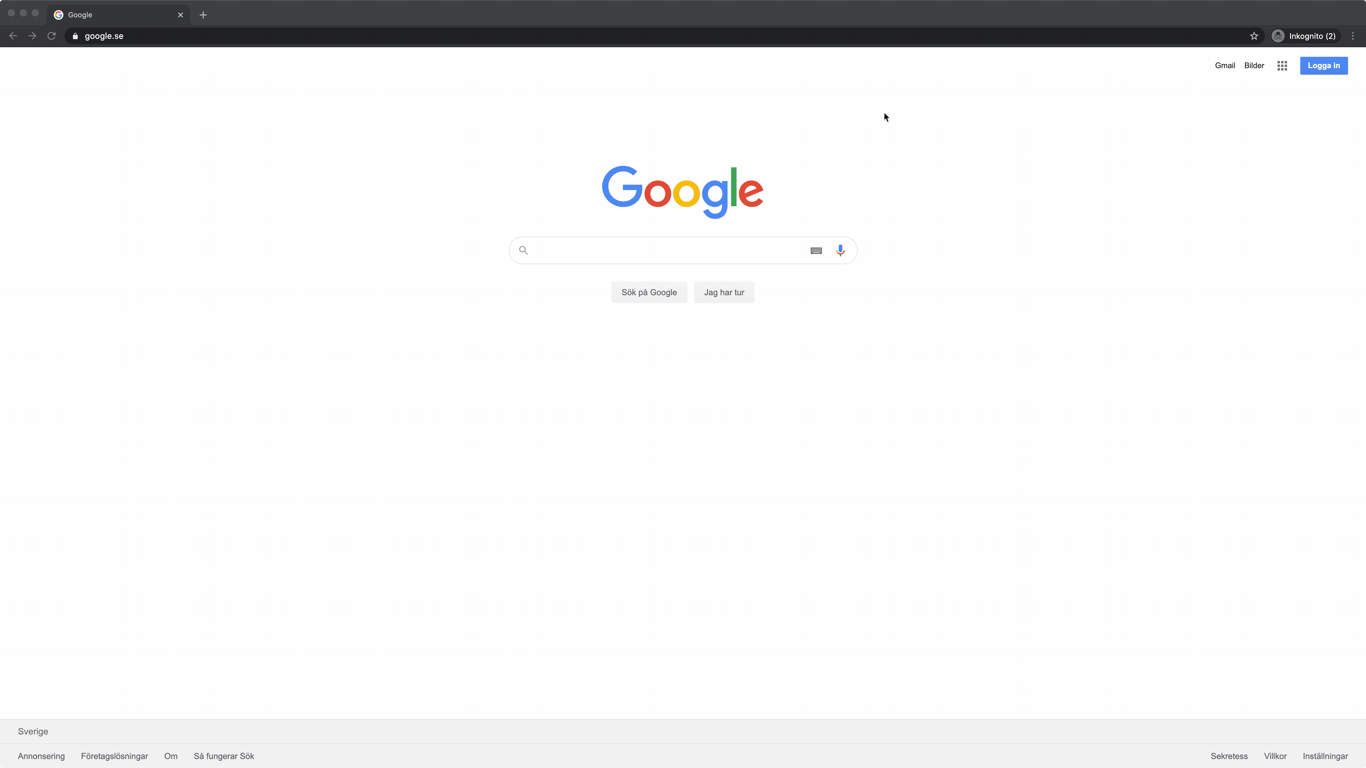 Exempel 5: Navigering till Skadeanmälan via Google